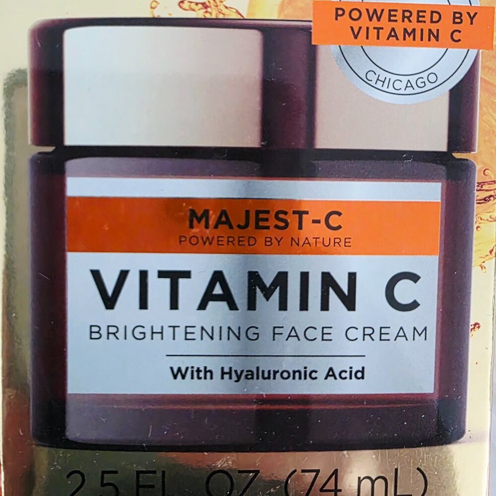 NIB Majest-C Vitamin C Brightening Face Cream w/Hyaluronic Acid - 2.5 fl oz